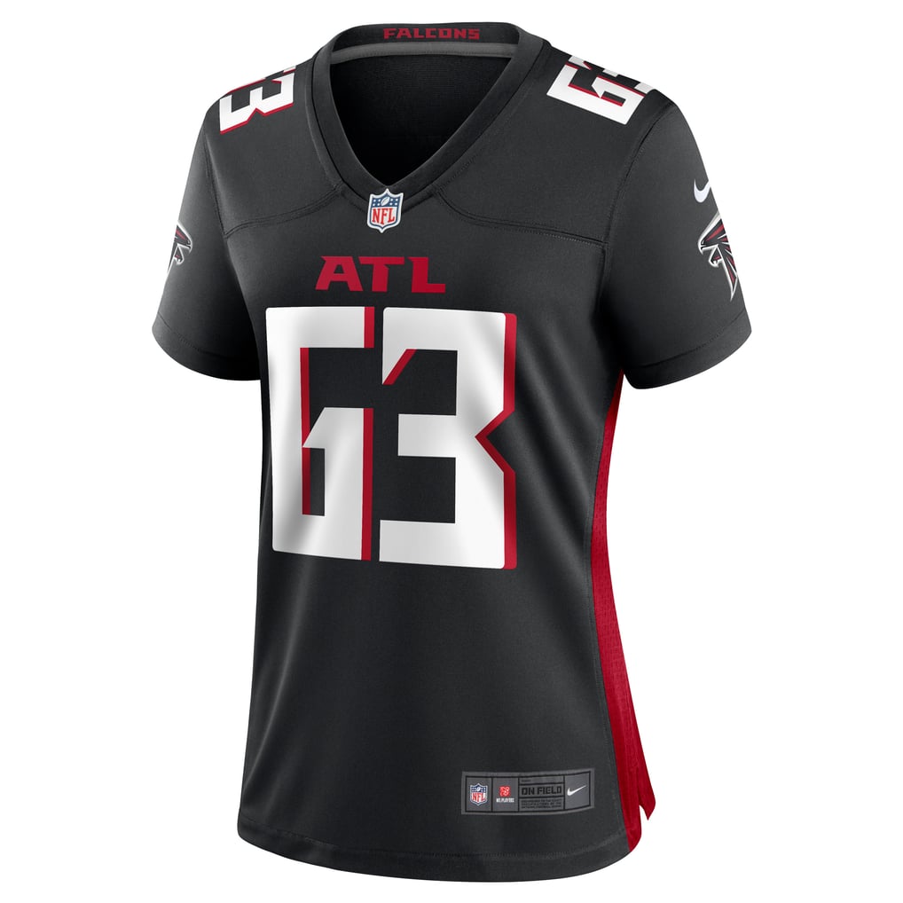Women's Atlanta Falcons Chris Lindstrom Black Team Game Jersey