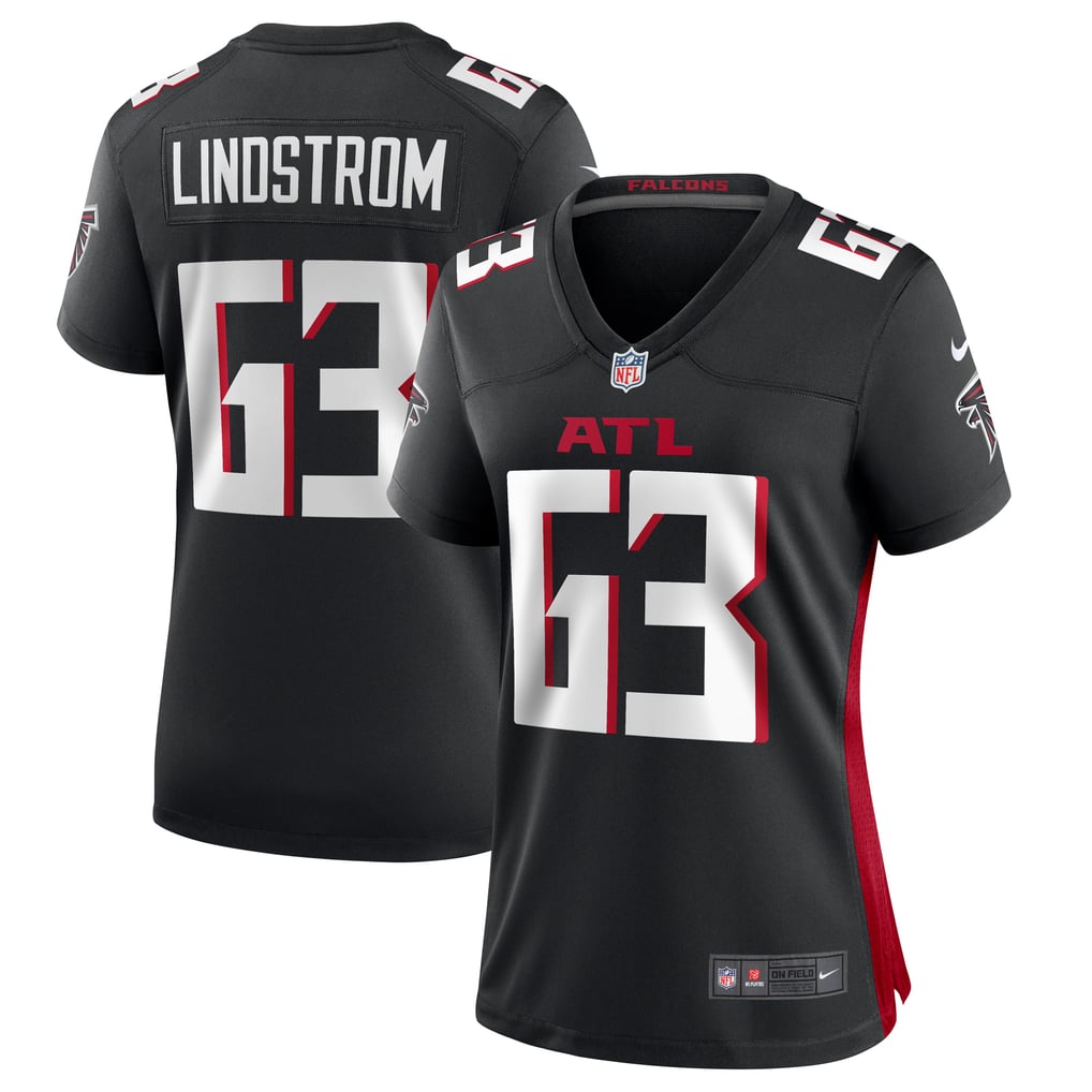 Women's Atlanta Falcons Chris Lindstrom Black Team Game Jersey