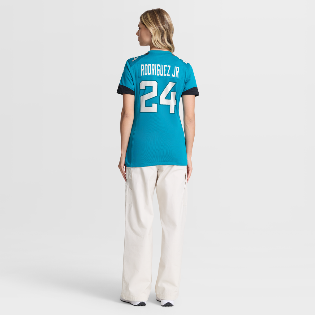 Women's Jacksonville Jaguars Chris Rodriguez Jr. Teal Team Game Jersey