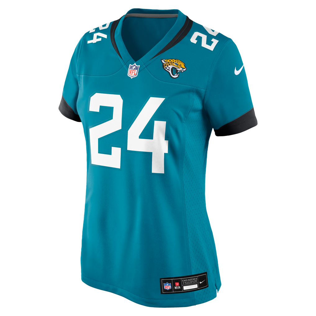 Women's Jacksonville Jaguars Chris Rodriguez Jr. Teal Team Game Jersey