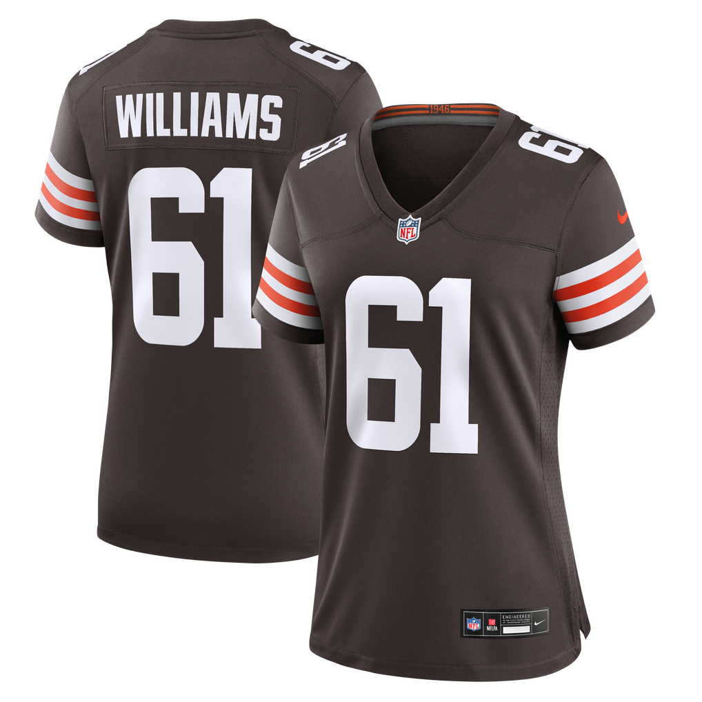 Women's Cleveland Browns Chris Williams Brown Team Game Jersey