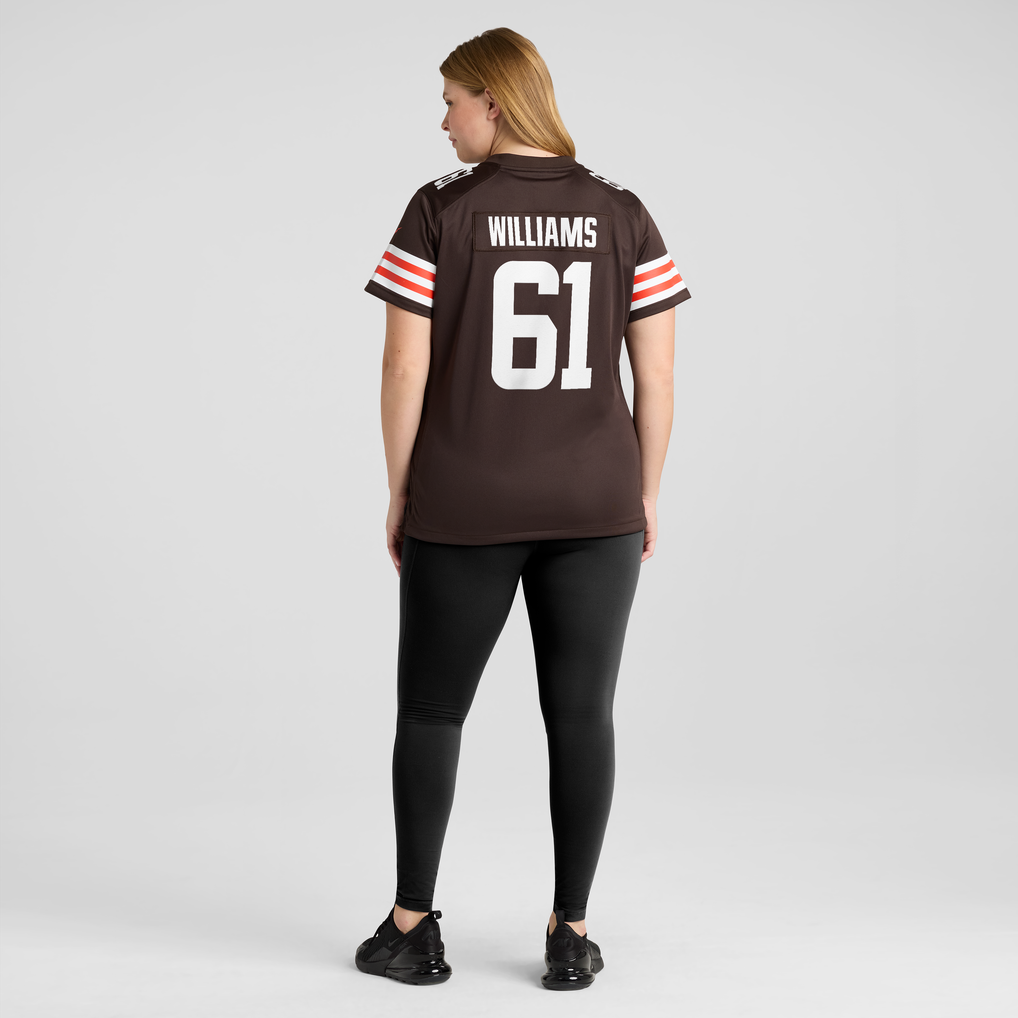 Women's Cleveland Browns Chris Williams Brown Team Game Jersey