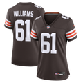 Women's Cleveland Browns Chris Williams Brown Team Game Jersey