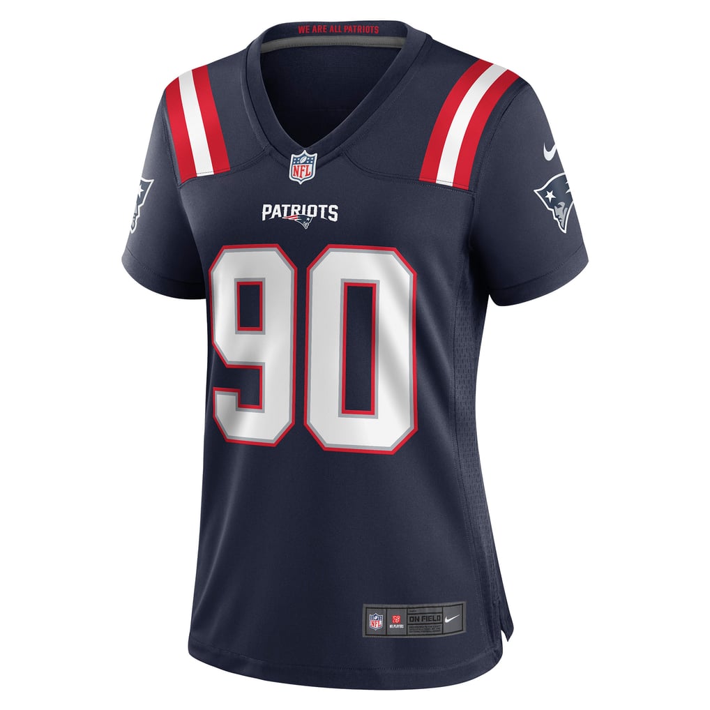 Women's New England Patriots Christian Barmore Navy Game Jersey