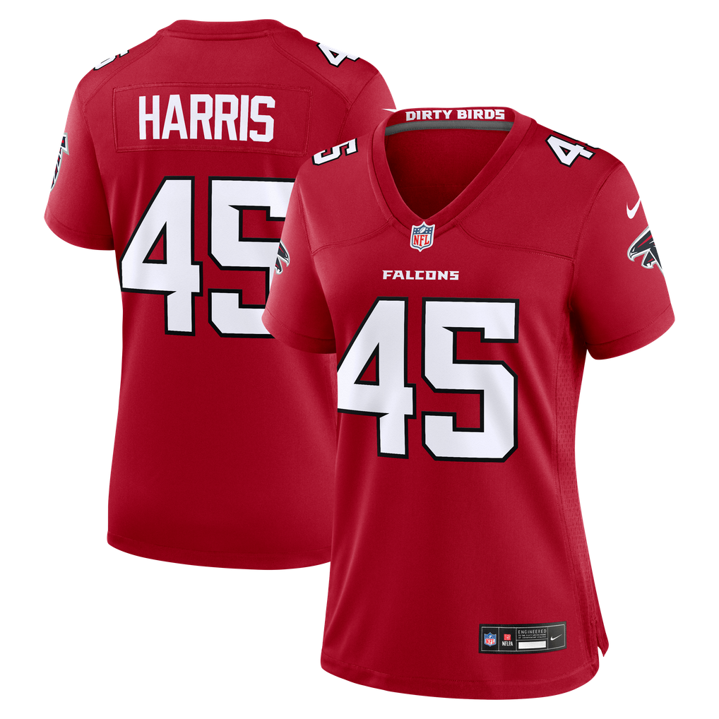 Women's Atlanta Falcons Christian Harris Red Team Game Jersey