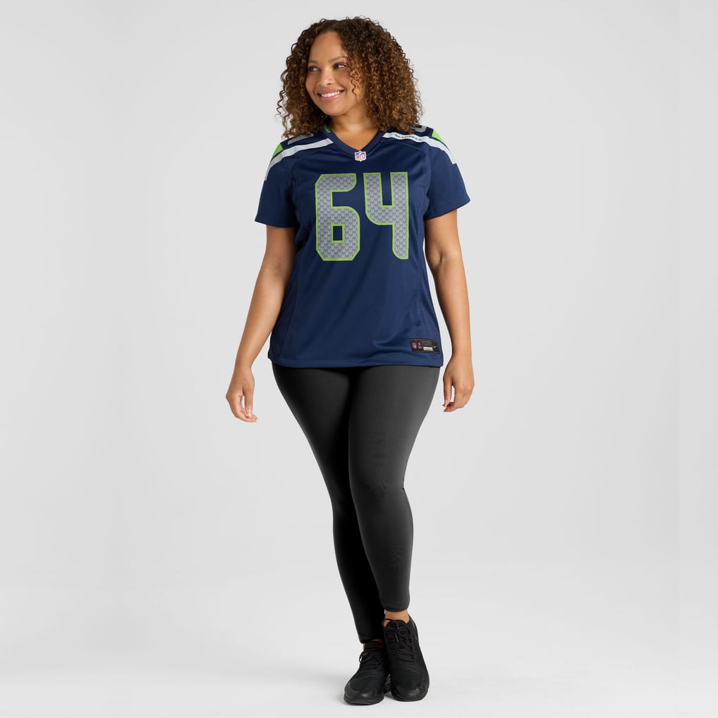 Women's Seattle Seahawks Christian Haynes College Navy Team Game Jersey