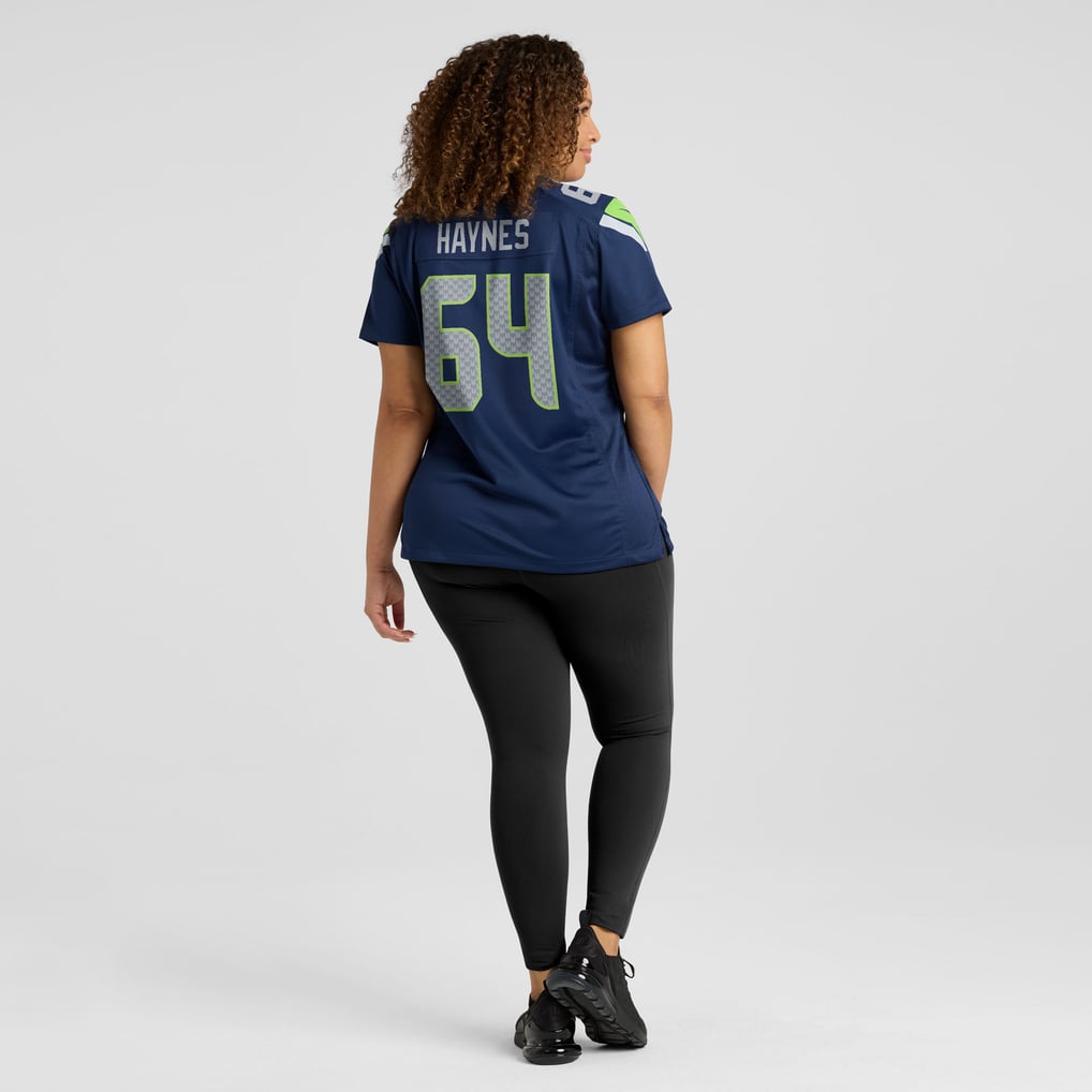 Women's Seattle Seahawks Christian Haynes College Navy Team Game Jersey