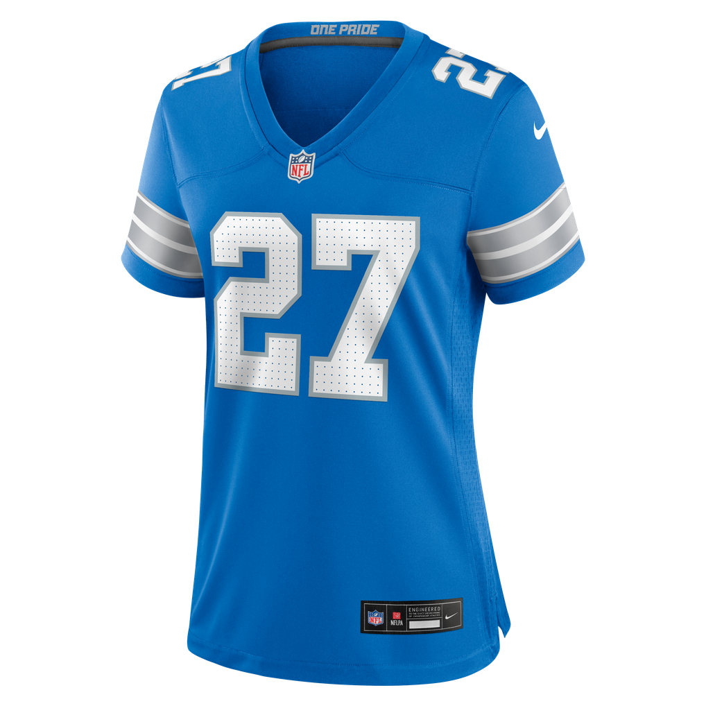 Women's Detroit Lions Christian Izien Blue Team Game Jersey