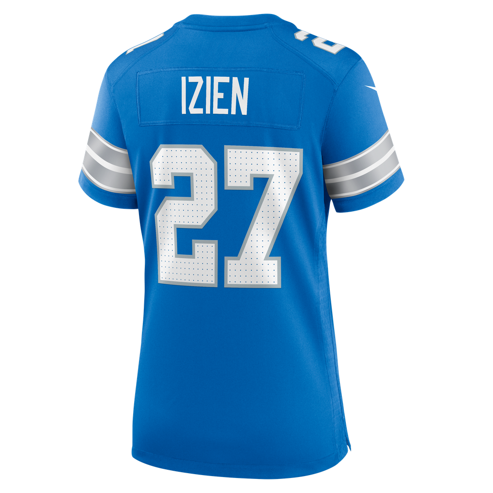 Women's Detroit Lions Christian Izien Blue Team Game Jersey