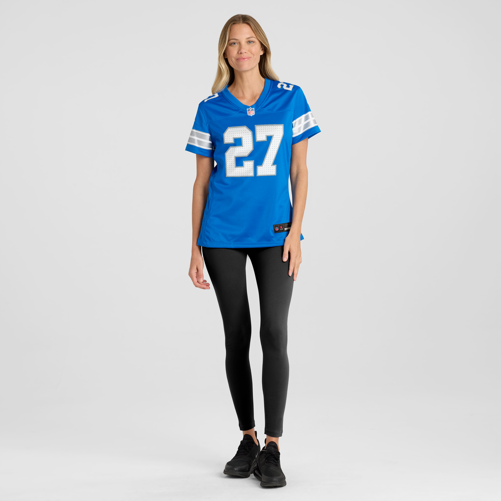 Women's Detroit Lions Christian Izien Blue Team Game Jersey