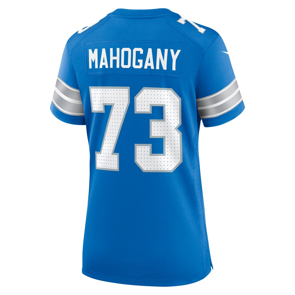 Women's Detroit Lions Christian Mahogany Blue Team Game Jersey