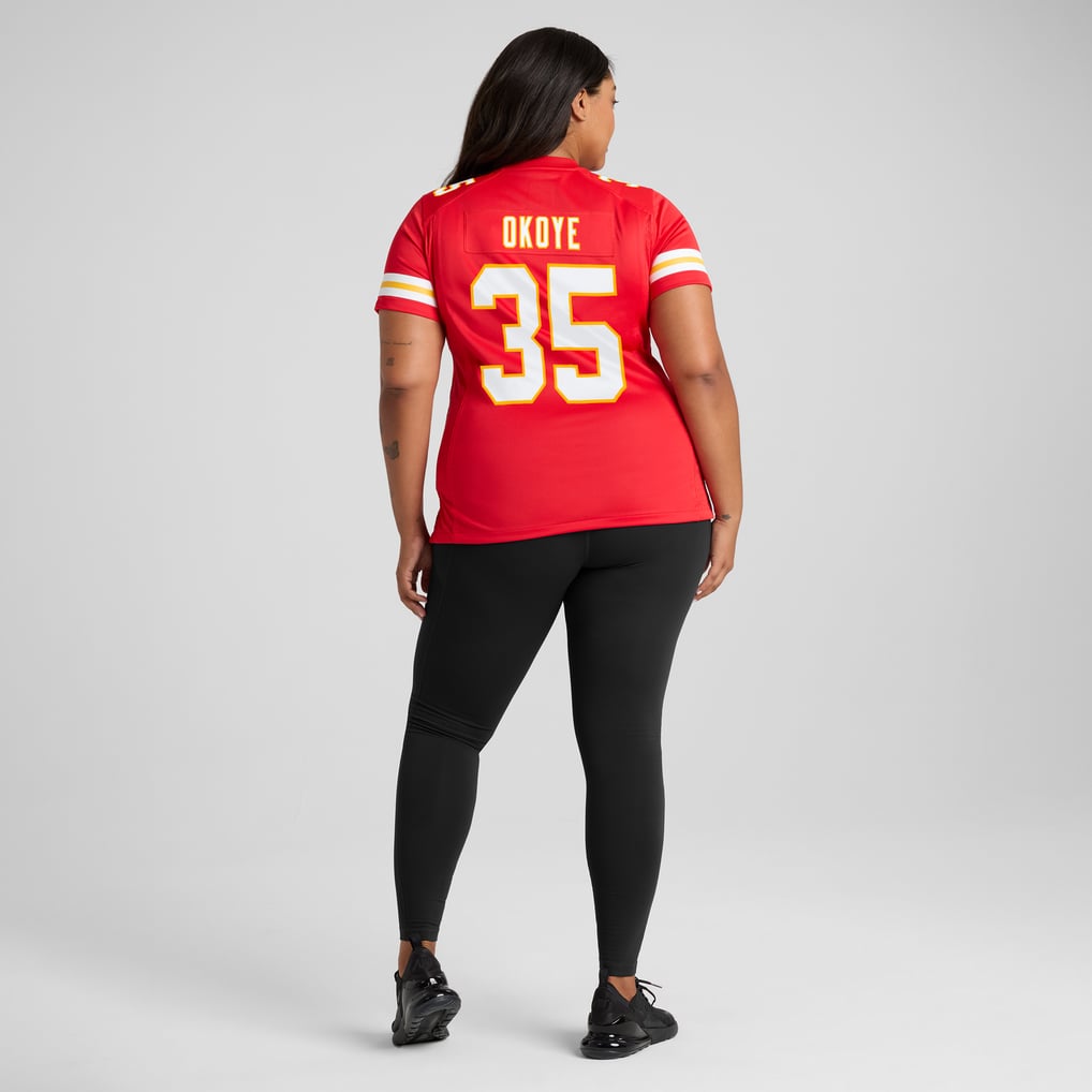 Women's Kansas City Chiefs Christian Okoye Red Game Retired Player Jersey