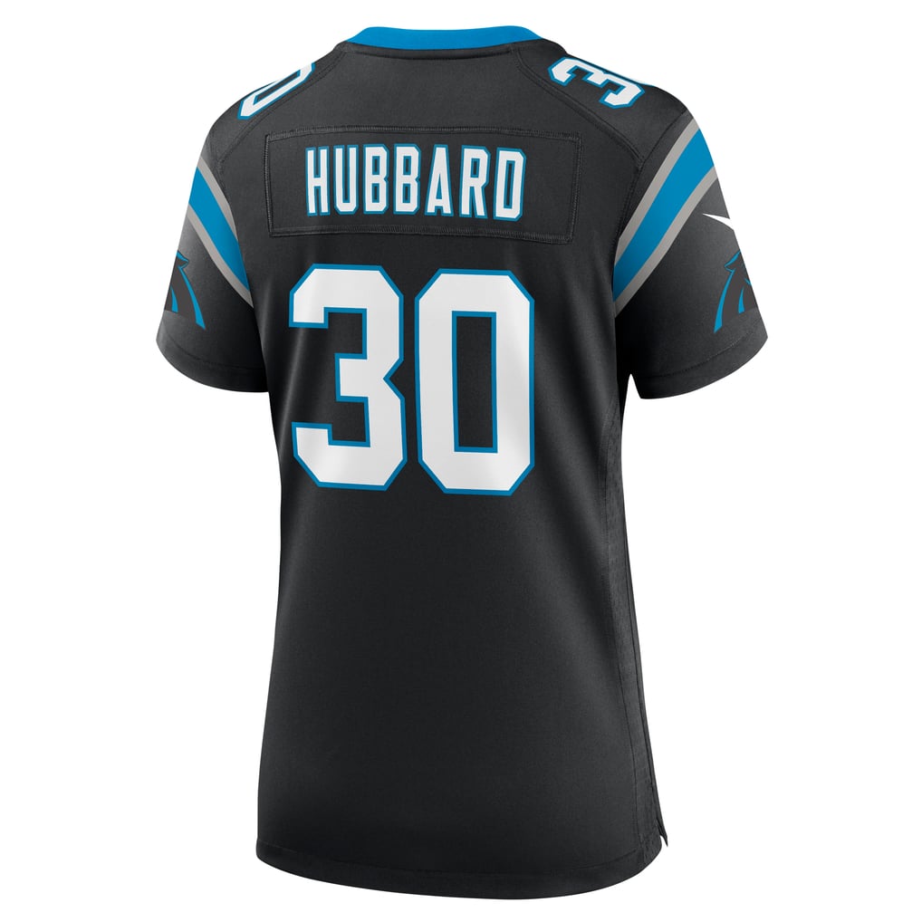 Women's Carolina Panthers Chuba Hubbard Black Team Game Jersey