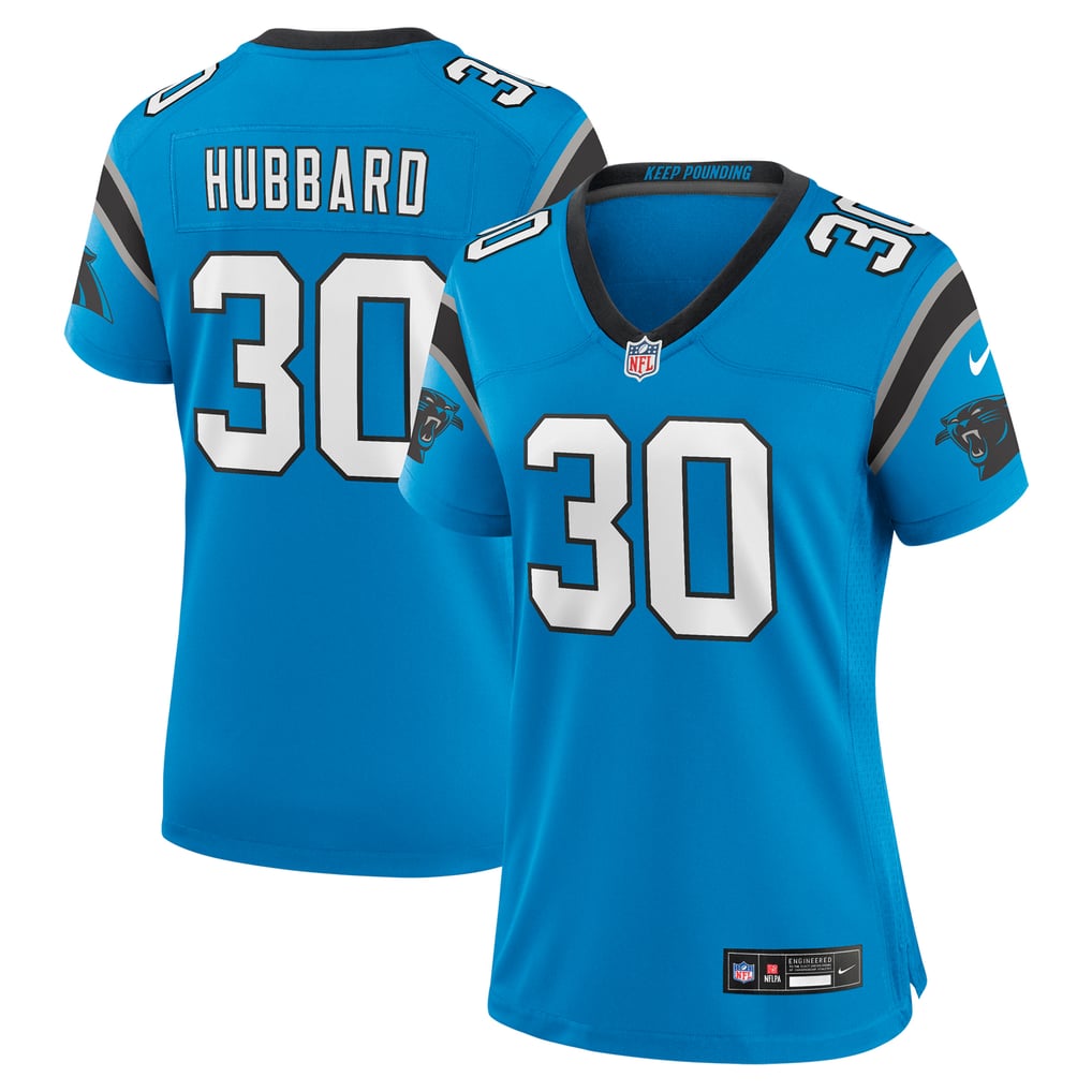Women's Carolina Panthers Chuba Hubbard Blue Alternate Game Jersey