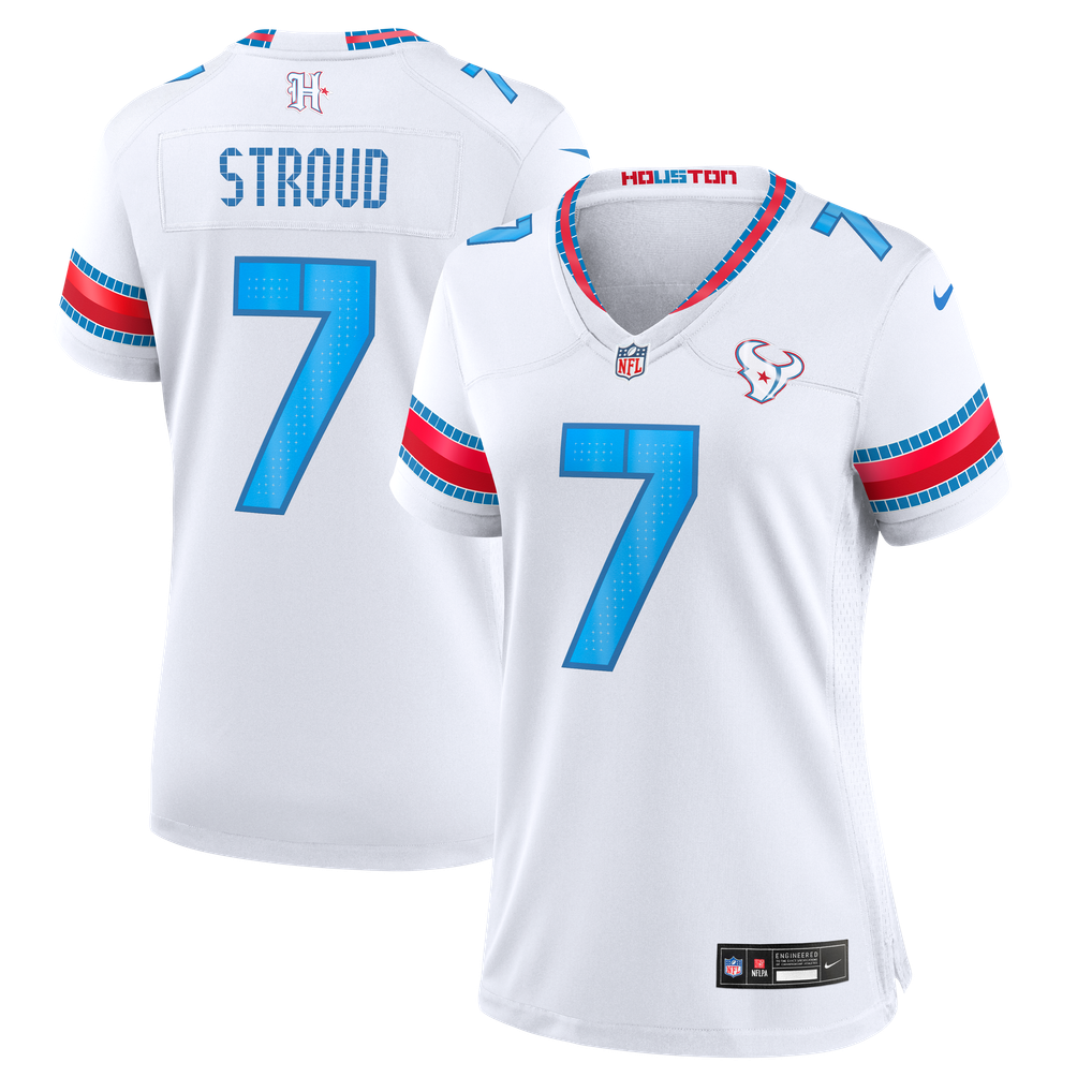 Women's Houston Texans C.J. Stroud White 2026 Rivalries Collection Game Jersey