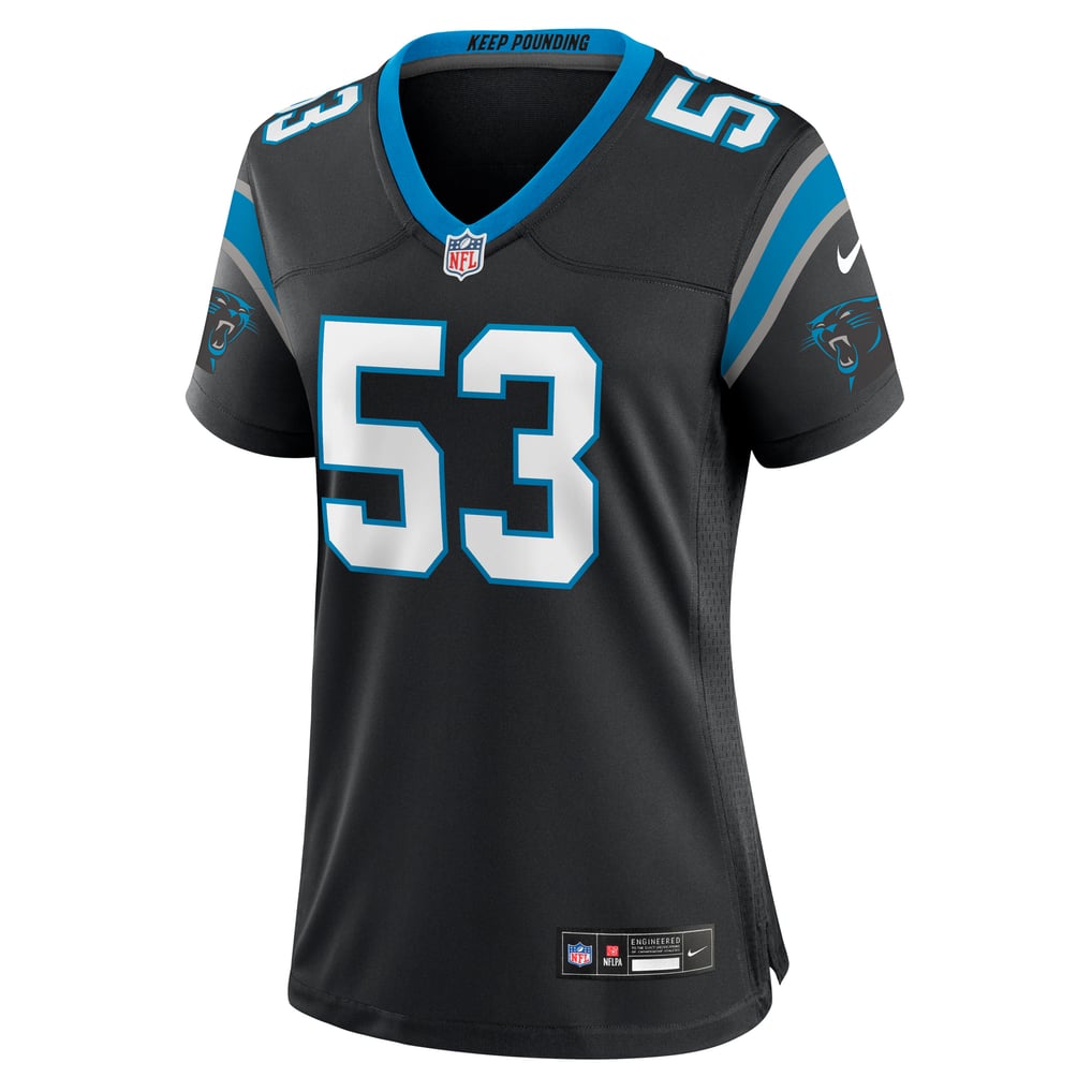 Women's Carolina Panthers Claudin Cherelus Black Team Game Jersey