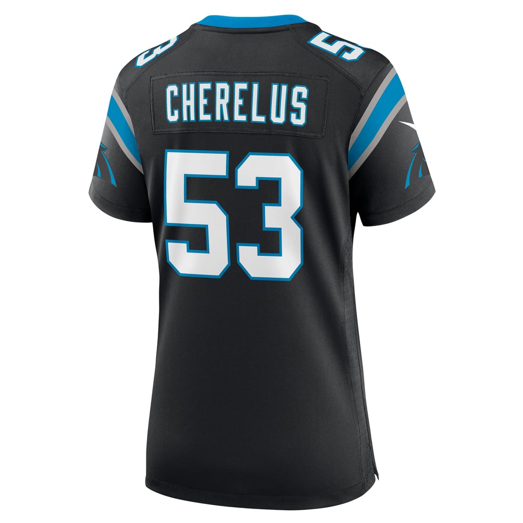 Women's Carolina Panthers Claudin Cherelus Black Team Game Jersey