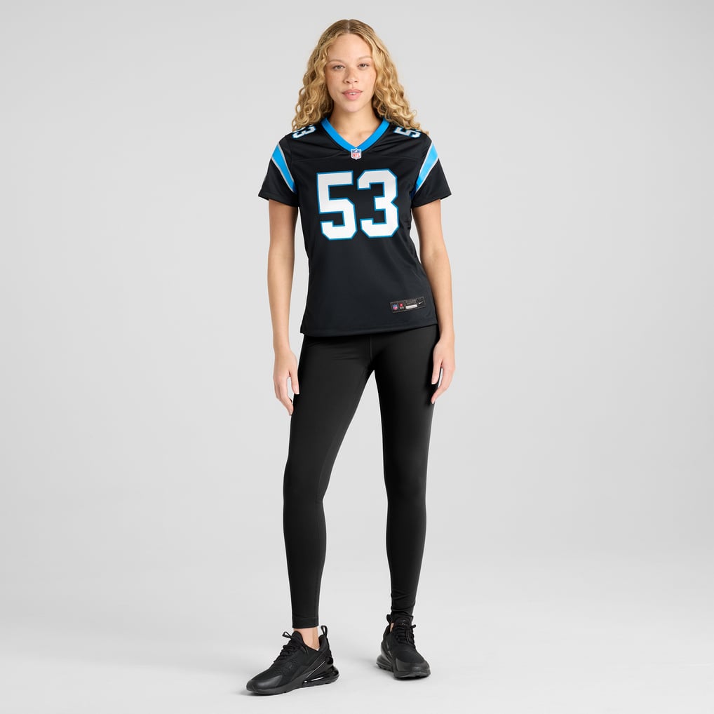 Women's Carolina Panthers Claudin Cherelus Black Team Game Jersey