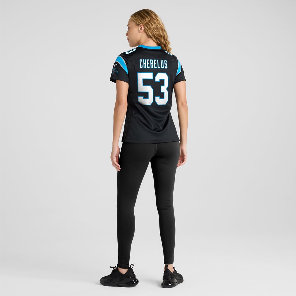 Women's Carolina Panthers Claudin Cherelus Black Team Game Jersey