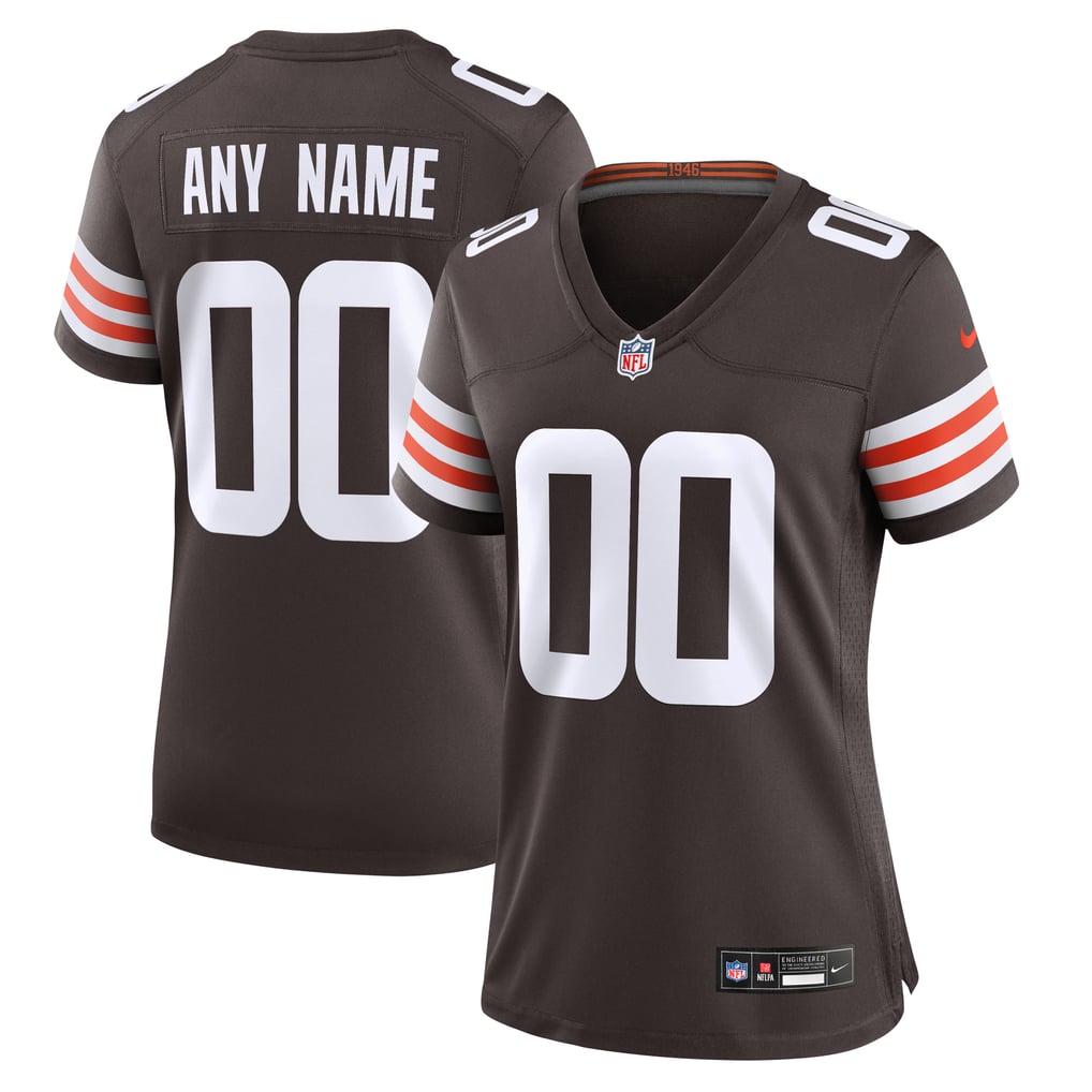 Women's Cleveland Browns Brown Custom Game Jersey