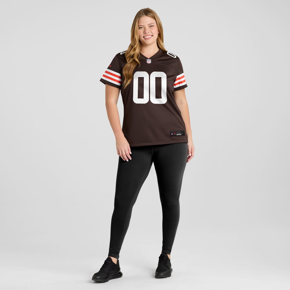 Women's Cleveland Browns Brown Custom Game Jersey