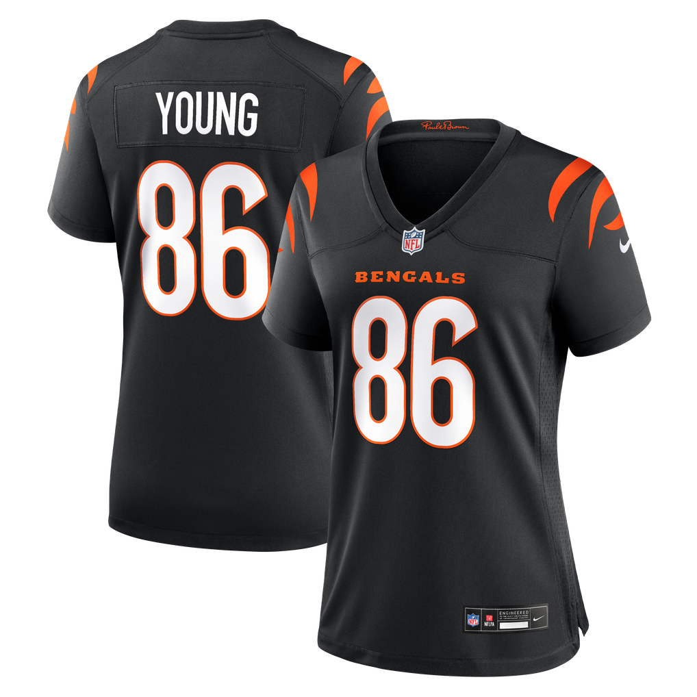Women's Cincinnati Bengals Colbie Young Black Team Game Jersey