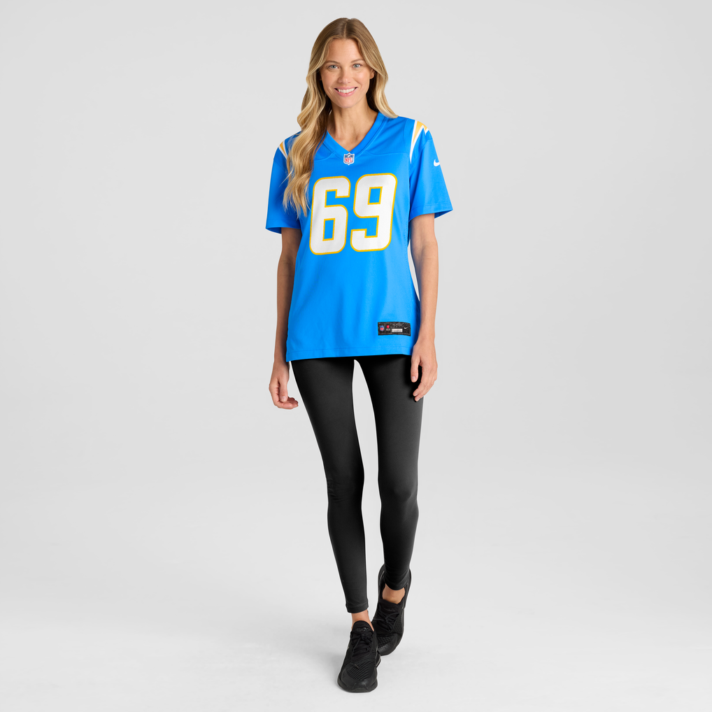 Women's Los Angeles Chargers Cole Strange Powder Blue Team Game Jersey