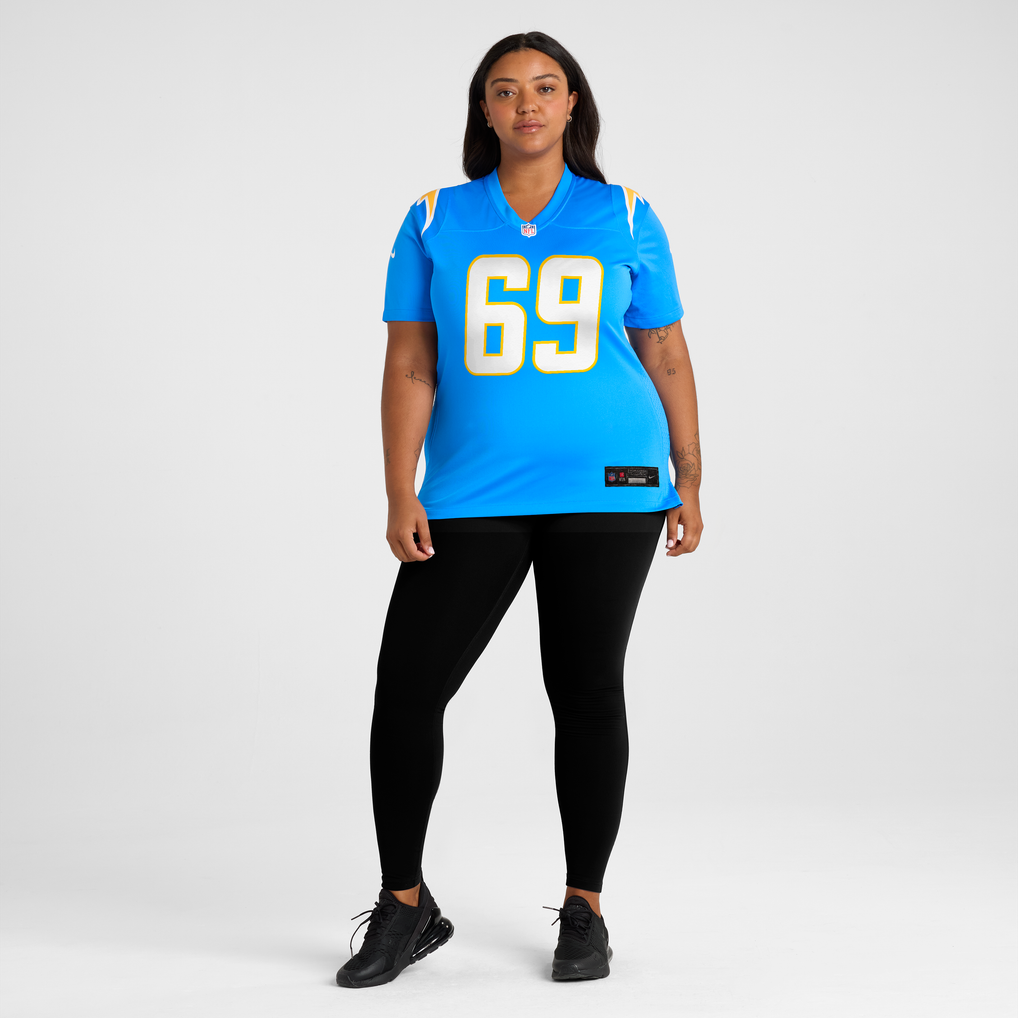 Women's Los Angeles Chargers Cole Strange Powder Blue Team Game Jersey