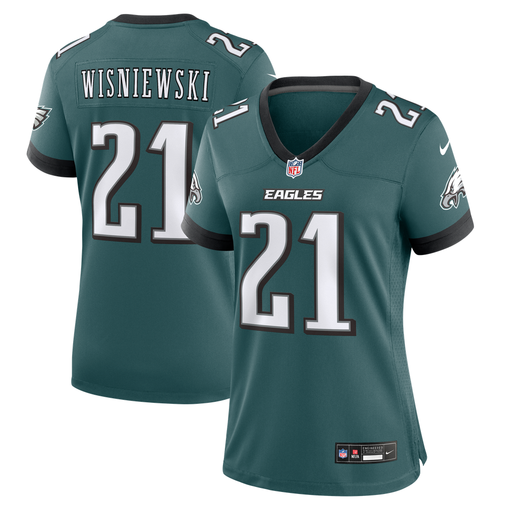 Women's Philadelphia Eagles Cole Wisniewski Midnight Green Team Game Jersey