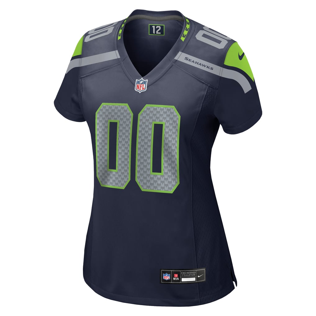 Women's Seattle Seahawks College Navy Custom Game Jersey