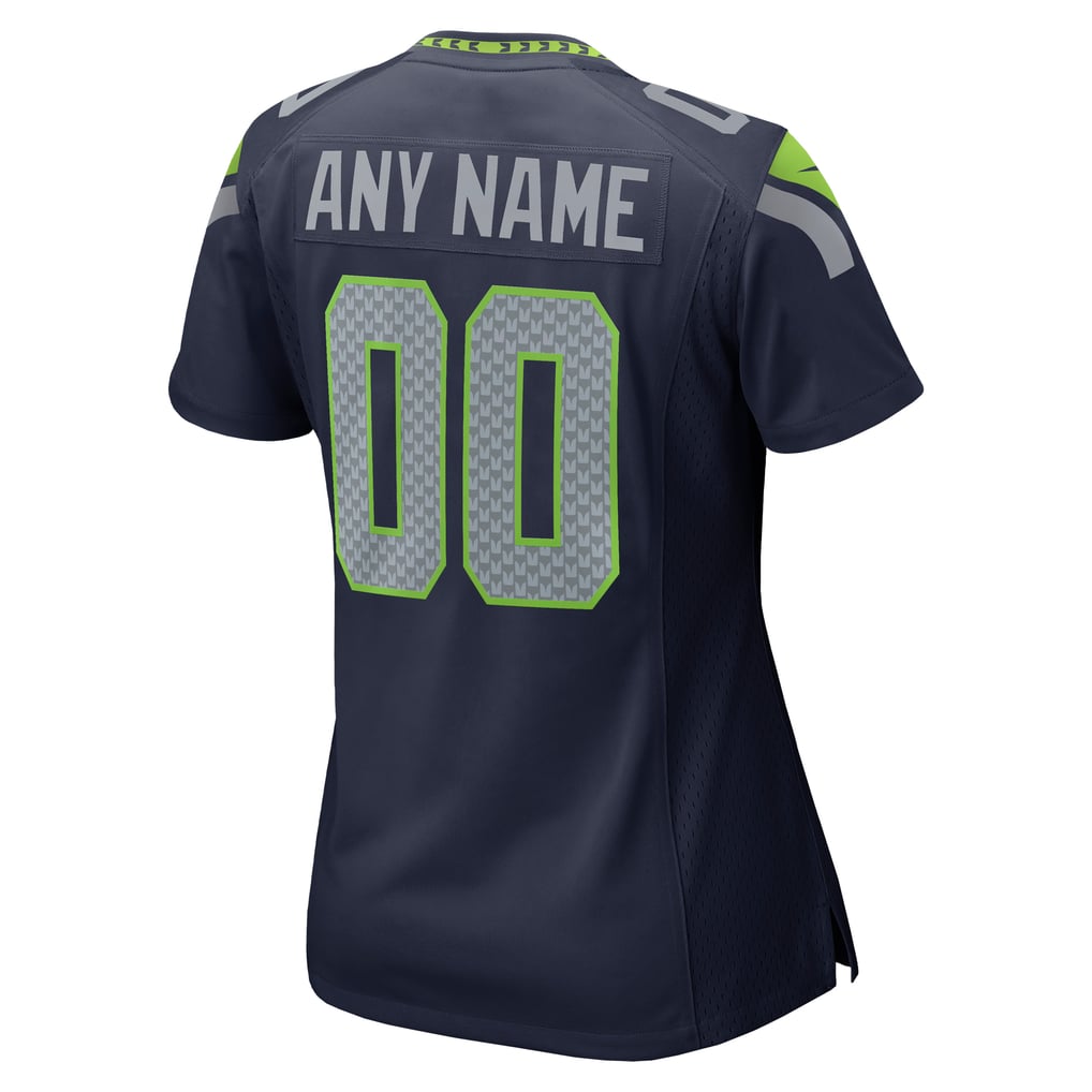 Women's Seattle Seahawks College Navy Custom Game Jersey