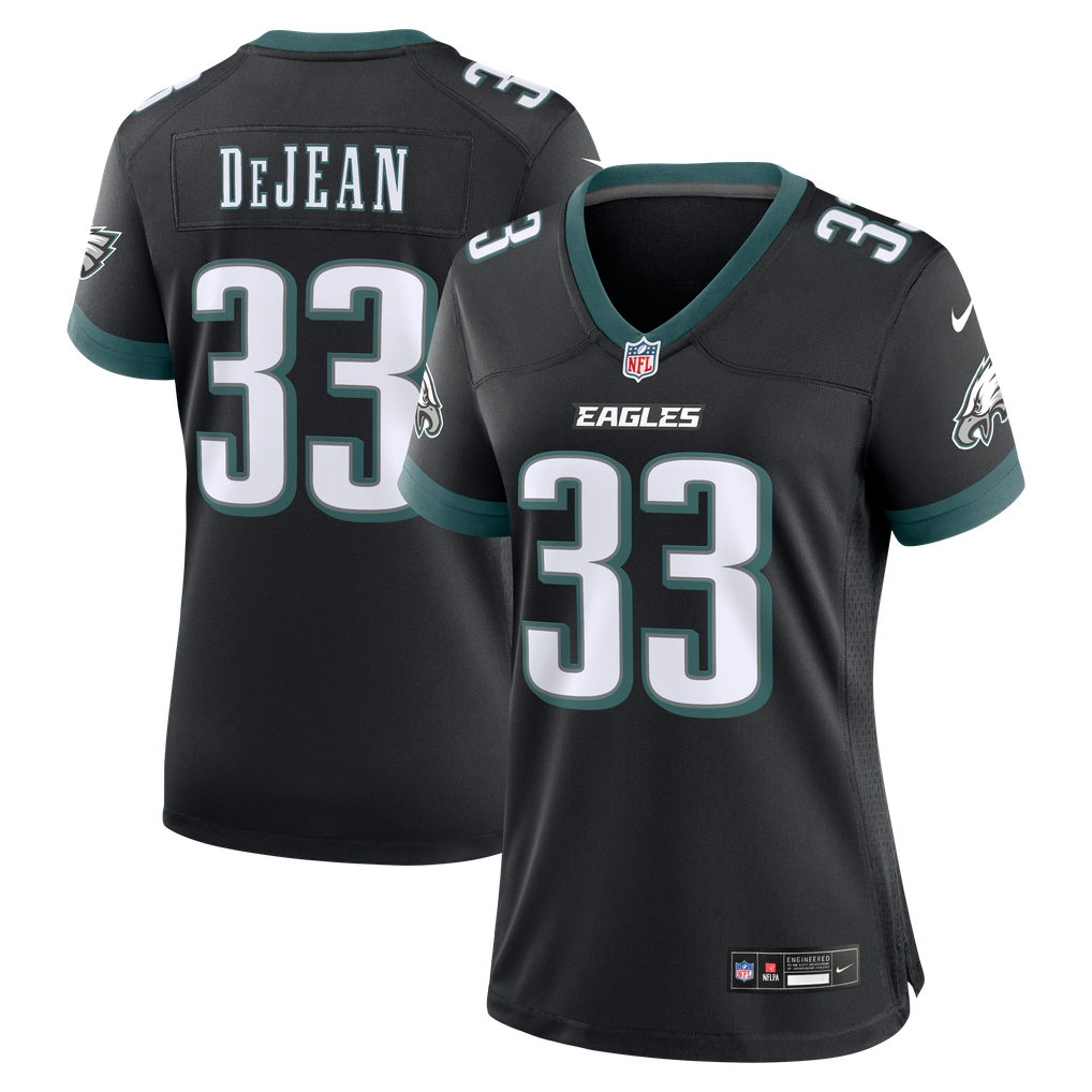 Women's Philadelphia Eagles Cooper DeJean Black Alternate Game Jersey