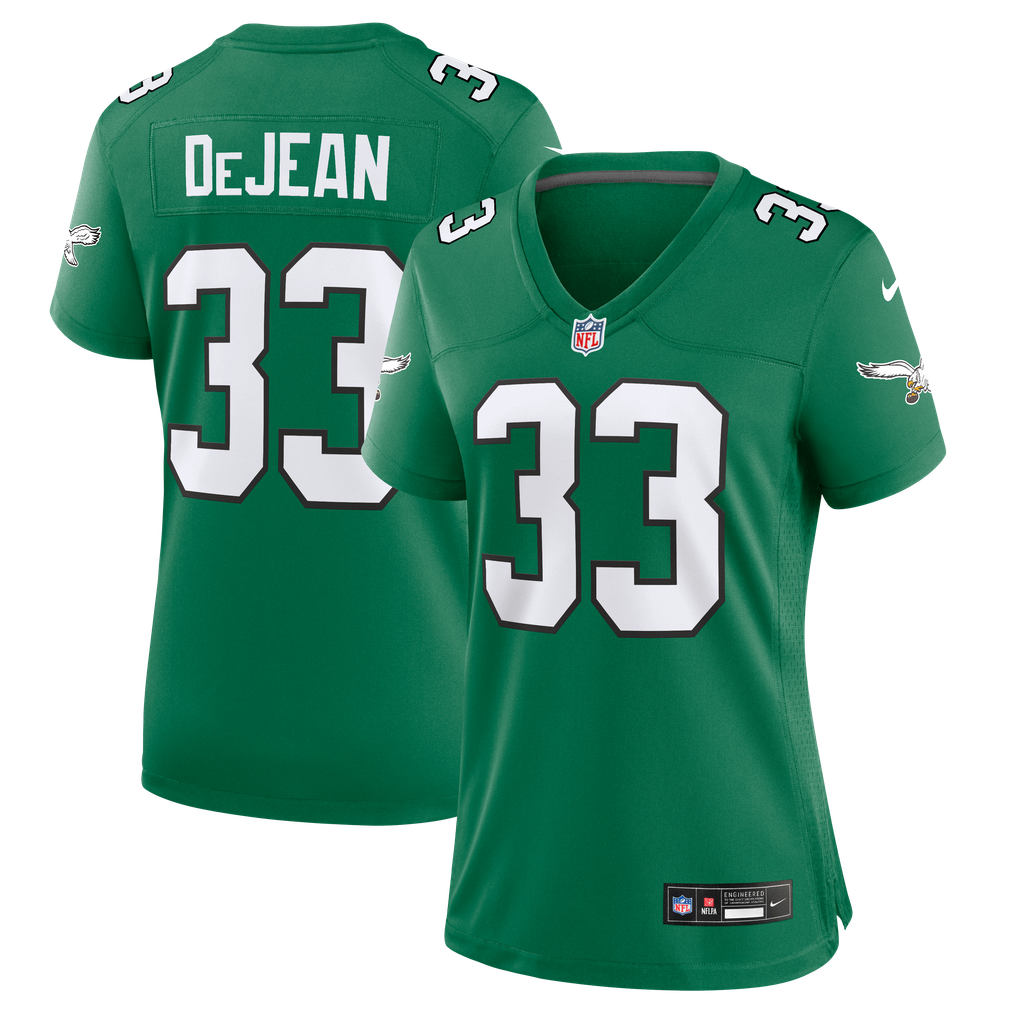 Women's Philadelphia Eagles Cooper DeJean Kelly Green Alternate Game Jersey