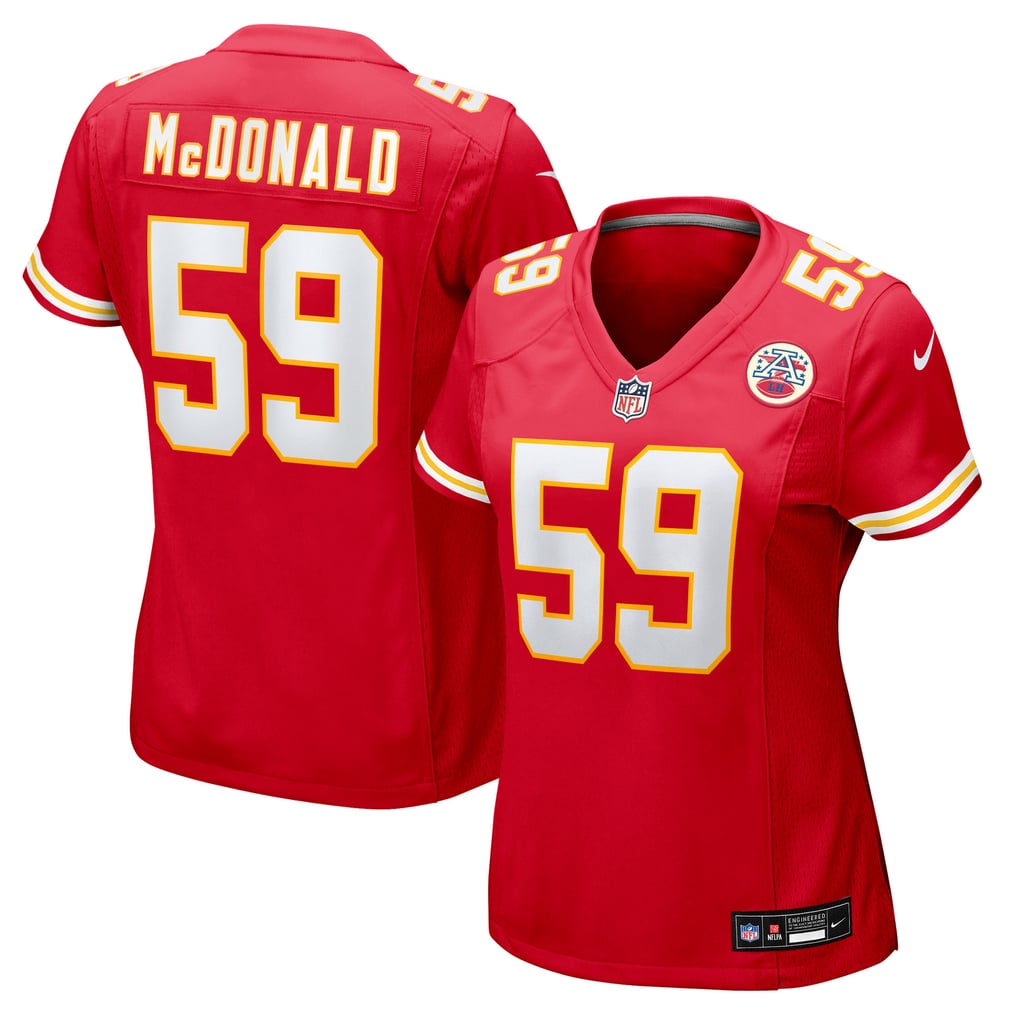 Women's Kansas City Chiefs Cooper McDonald Red Team Game Jersey