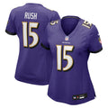 Women's Baltimore Ravens Cooper Rush Purple Team Game Jersey
