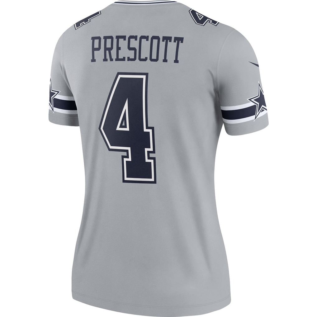 Women's Dallas Cowboys Dak Prescott Gray Legend Player Performance Top