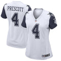 Women's Dallas Cowboys Dak Prescott White Alternate Game Jersey