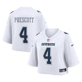 Women's Dallas Cowboys Dak Prescott White Cropped Fashion Game Jersey