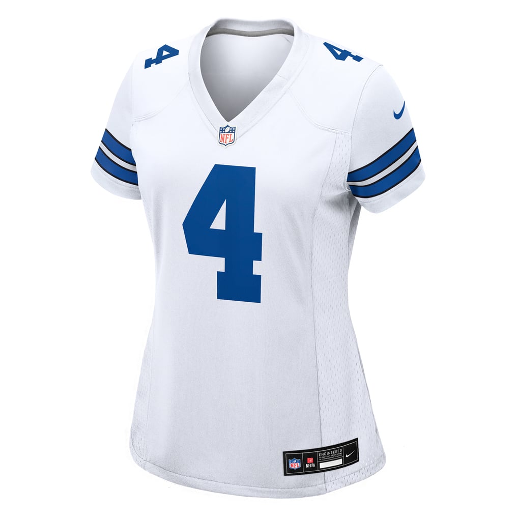 Women's Dallas Cowboys Dak Prescott White Team Game Jersey