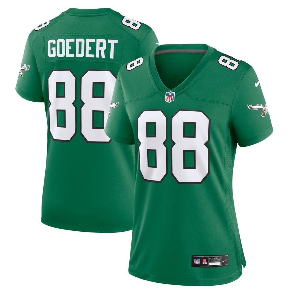 Women's Philadelphia Eagles Dallas Goedert Kelly Green Alternate Game Jersey