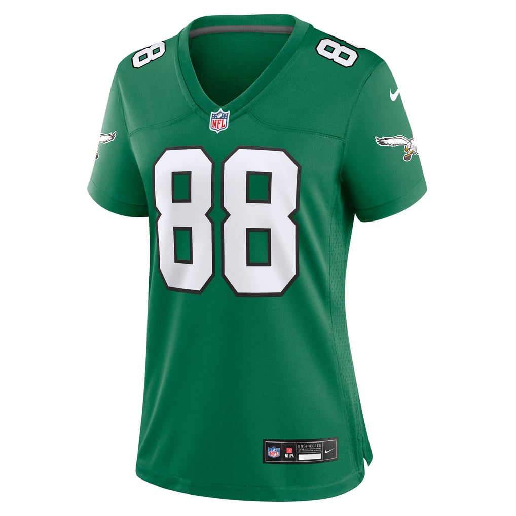Women's Philadelphia Eagles Dallas Goedert Kelly Green Alternate Game Jersey