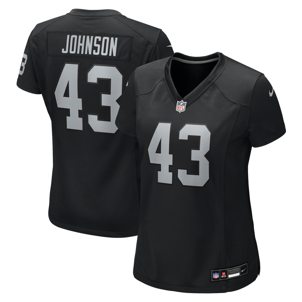 Women's Las Vegas Raiders Dalton Johnson Black Team Game Jersey