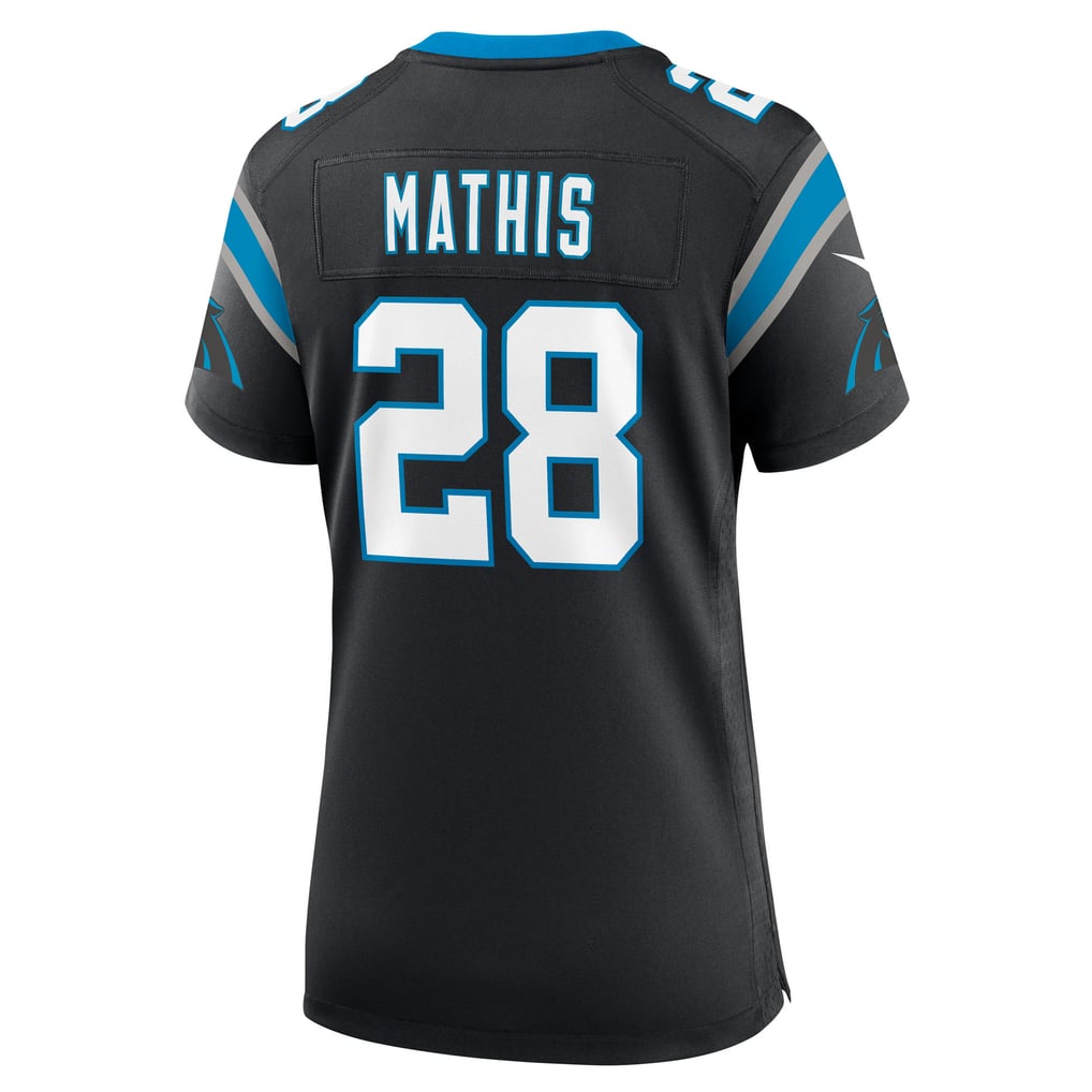 Women's Carolina Panthers Damarri Mathis Black Team Game Jersey