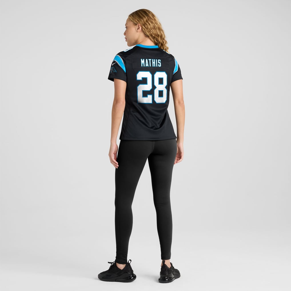 Women's Carolina Panthers Damarri Mathis Black Team Game Jersey
