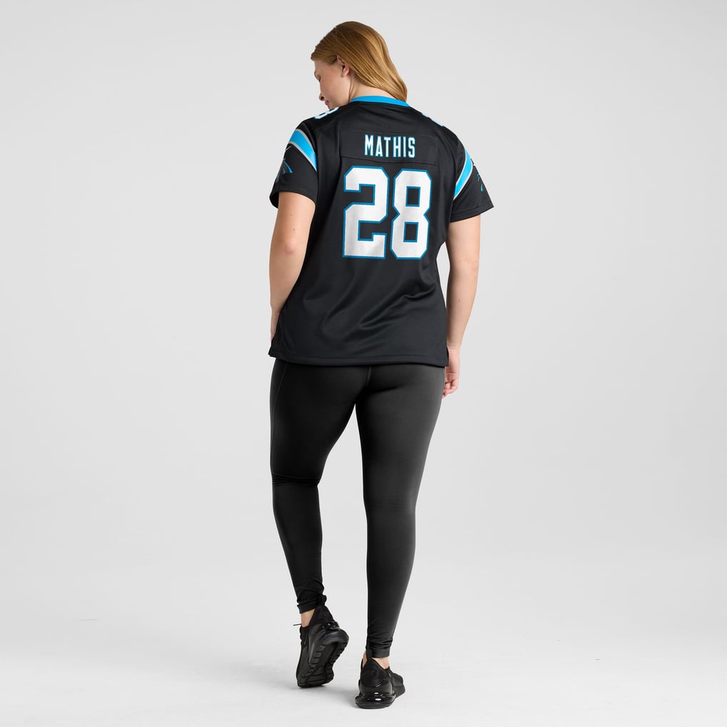 Women's Carolina Panthers Damarri Mathis Black Team Game Jersey