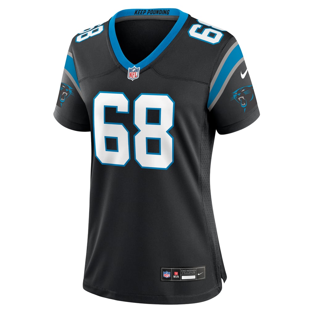 Women's Carolina Panthers Damien Lewis Black Game Jersey