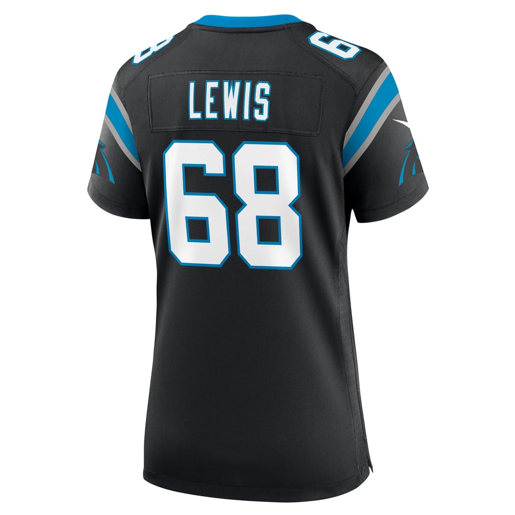 Women's Carolina Panthers Damien Lewis Black Game Jersey