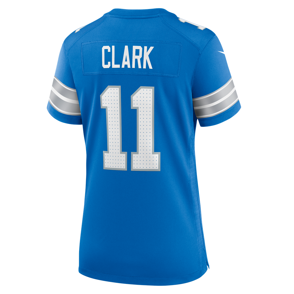 Women's Detroit Lions Damone Clark Blue Team Game Jersey