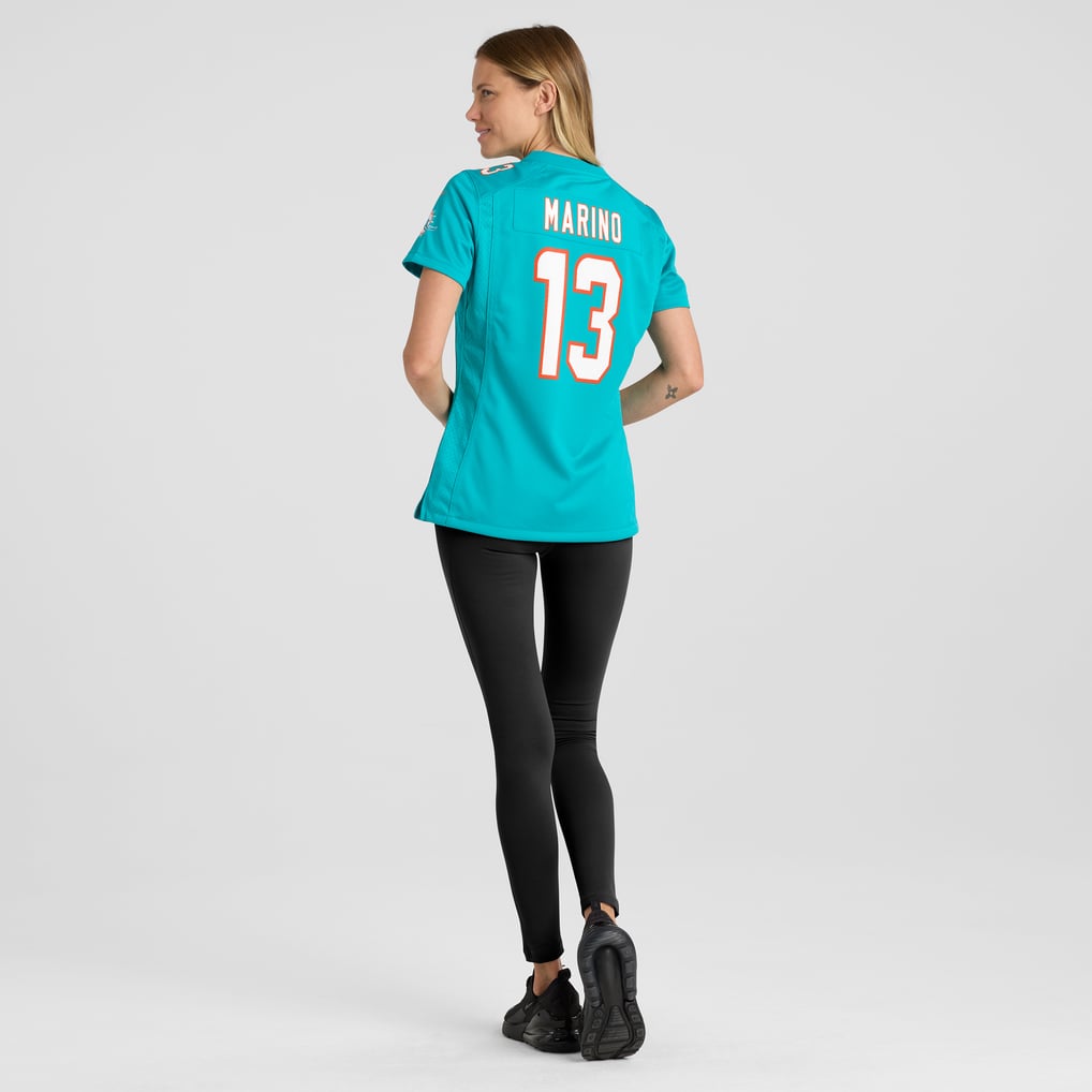Women's Miami Dolphins Dan Marino Aqua Game Retired Player Jersey