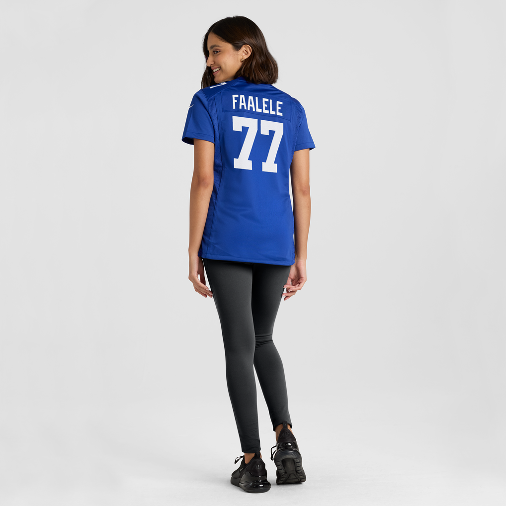 Women's New York Giants Daniel Faalele Royal Team Game Jersey